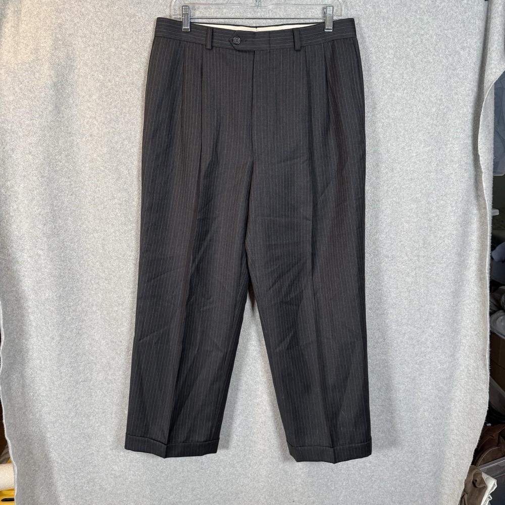 Lauren ralph lauren suit mens 40s gray pinstripe 22x30 and 32x27 tuxedo two - Picture 5 of 15